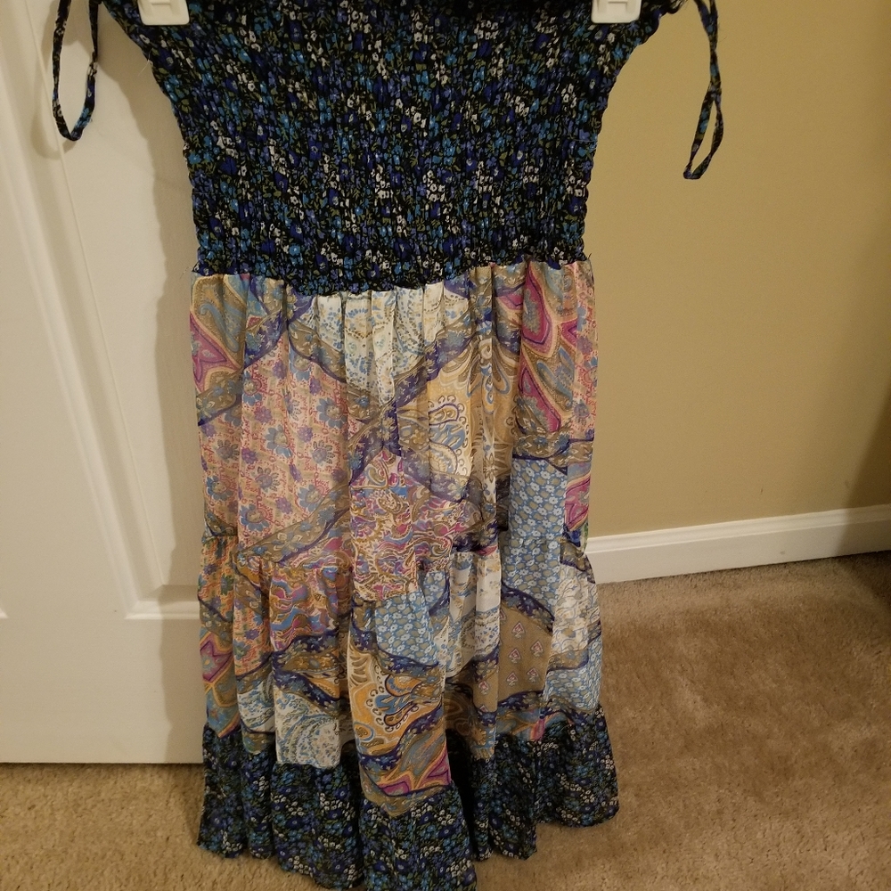 Strapless Patterned Dress